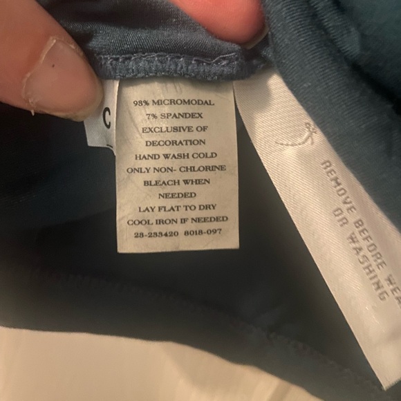 NWT Ann Taylor Navy Ruffle Blouse size medium - Picture 9 of 11